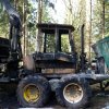Brennt Holzerntemaschine